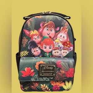 Loungefly Disney Peter Pan & Lost Boys Chibi Jungle Mini Backpack